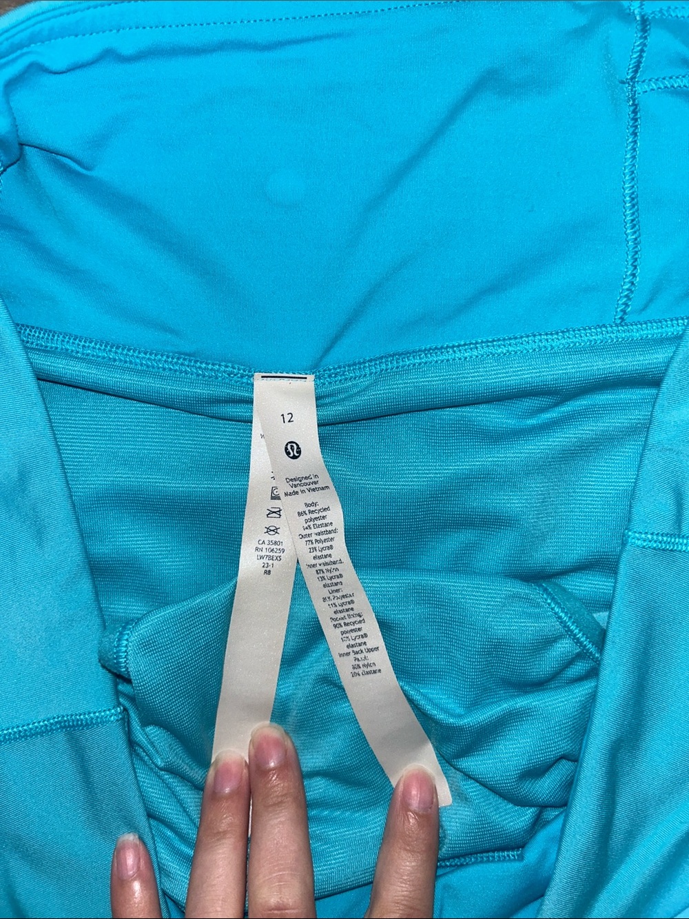 lululemon athletica Speed Up Mid-Rise Lined Shorts - Turquoise - Women’s 12 - Picture 3 of 5